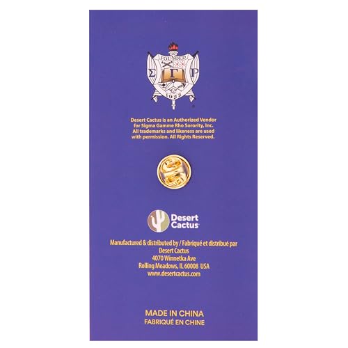 Image of Desert Cactus Sigma Gamma Rho Sorority Lapel Pin SGRho Made of Metal for Formal Wear, Bag and Hat Jewelry, and Tie Tack (Lapel Pin)