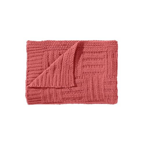 Tommy Bahama - Throw Blanket Super Soft Bedding Ideal for Couch & Chair (Chain Basket Coral 50 x 60)