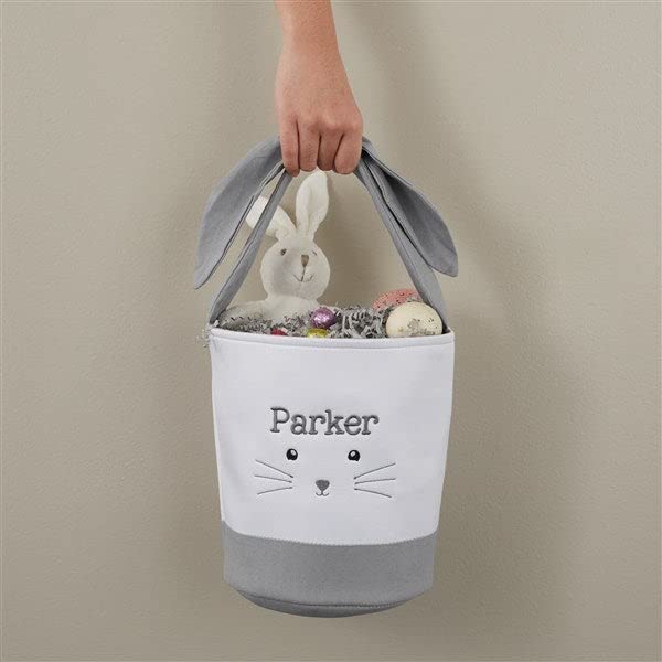 Miniatura 4 de Personalization Universe Lovable Bunny - Cesta de Pascua bordada gris