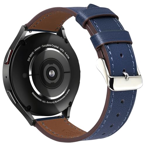 22mm Premium Italy Leather Watch Bands Compatible with Samsung Watch 3 45mm, Galaxy 46mm, Gear S3 Frontier, Quick Release Wear-resistant Leather Watch Straps Replacement Band for Women Men