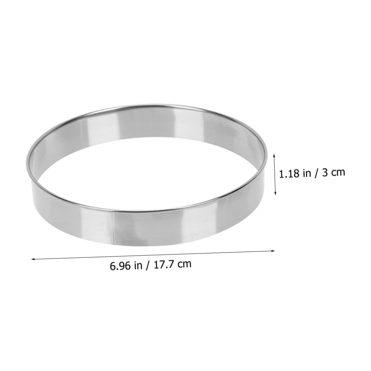 MAGICLULU 5pièces Anneau De Pâtisserie Inoxydable Anneau à Gâteau Multi-Fonction pour Crêpes Muffins Et Pizzas Accessoire Pratique Et Résistant à Haute Température