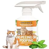 NO PEE No POOP CAT Potty Training Spray, 100% Natural - Non-Toxic Spray to Prevent Peeing & Pooping- Natural No Urine Marking Scent Corrector No Mark - Keep Off Litter Training Prevents Kitten (16 oz)