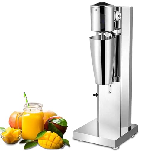 Commercial Milk Shaker Machine，800ML Stainless Steel Milkshake Maker Machine, Electric Single Head Milk Bubble Tea Stirring Machine Smoothie Blender, for Kitchen Restaurant