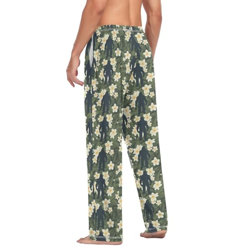 Aflyko Men's Pajama Pants Ape-man Flower Camo Pjs Sleepwear Bottoms3