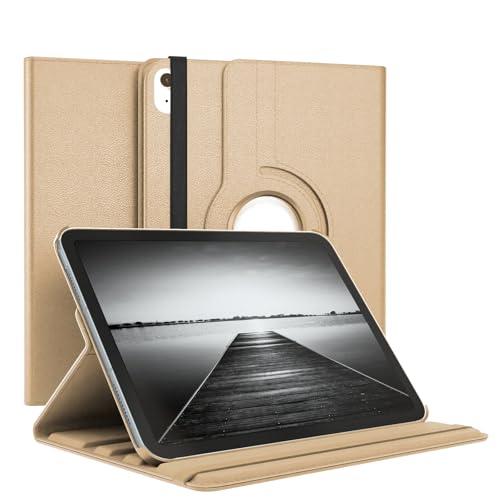 World biz 360 Rotating Case for iPad Air 11 inch M2 2024 Air 6th /10.9 Air 5th 2022/Air 4th 2020, Protective Stand Cover, Auto Wake/Sleep for iPad Air 6 5 4 Generation (Gold)