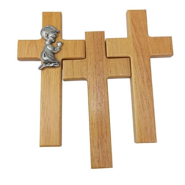 Crucifijo de pared con figurita católica adorno para salón oficina y entrada JISADER 6