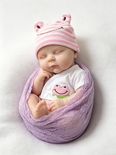 Muñeca Reborn Bebé Silicona 12 Pulgadas Realista miniatura 2