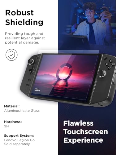 Image of Lenovo Legion Go Screen Protector - Ultra-Thin 0.33mm Protective Glass with 9H Hardness - Guards Against Drops, Scratches and Scrapes - Easy Application, High Transparency