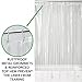 mDesign Vinyl Waterproof Shower Curtain Liner with Weighted Magnetic Hem and Heavy Duty Metal Grommets - for Bathroom - 54