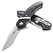 CRKT Snarky EDC Folding Pocket Knife: Everyday Carry, Flat Ground Recurve Blade, Flipper Open, Liner Lock, POM with Stainless Inlay, Deep Carry Pocket Clip 7280