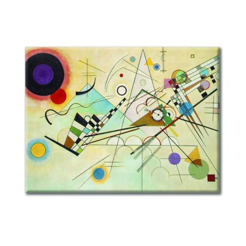 LABORATORIO 102 Quadro su Tela Vasilij Kandinskij Composizione VIII Astrattismo (30x40 cm) - Stampa Artistica da Parete con Telaio Classic 2 cm Legno Abete - Quadro Moderno Pronto da Appendere