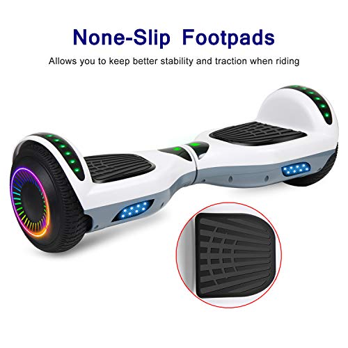 Felimoda Hoverboard with Speaker and LED Lights, 6.5" Self-Balancing Scooters Hoverboard for Kids - Thumbnail 3