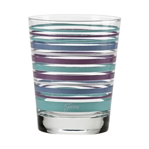 Culver Officially Licensed Fiesta Stripes 14-Ounce Tapered Dof Double Old Fashioned Glass  thumb #1