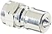 Eaton Hansen 3K21BS115 Steel ISO-B Interchange Hydraulic Fitting, Plug with Valve, 3/8"-19 BSPP Female, 3/8" Body, PTFE Seal