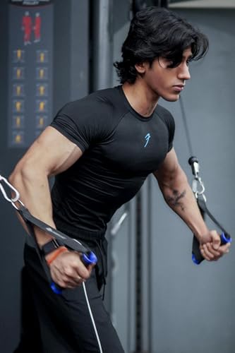 Image of FUAARK Men's Half Sleeve Compression T-Shirt - Athletic Base Layer for Fitness