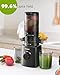 Juicer Machines, TUUMIIST Cold Press Juicer with 4.6'' Large Feed Chute Fit Whole Vegetable And Fruit, Masticating Juicer Easy To Clean, Black