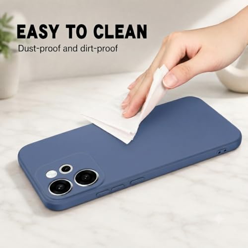 Image of Back Cover Compatible with Oppo Reno15 Pro 5G / 15 Pro Mini 5G | Full Camera Protection | Premium Liquid Silicon Case | Flexible Bumper Case for Oppo Reno15 Pro 5G / 15 Pro Mini 5G (Blue)