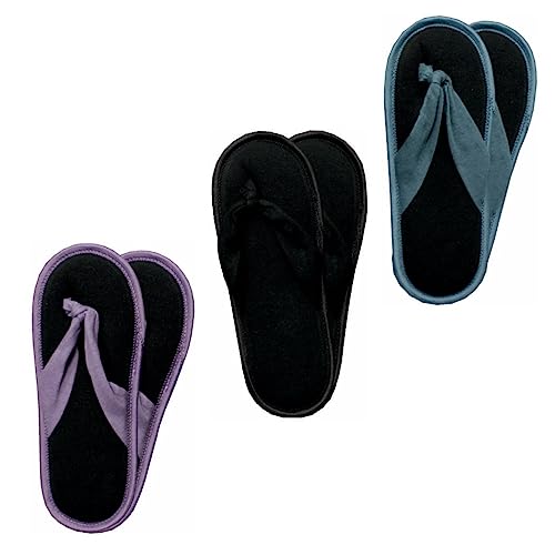 GAWILO 3 Paar rutschfeste Damen Stoppersocken als Zehentrenner ABS Socken Haussocken Hausschuhe ideal für den Sommer (35-38 farbig 1)