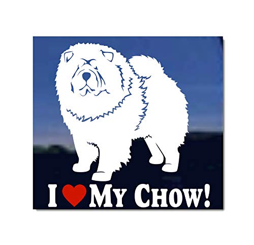 I Love My Chow! ~ Chow Chow Dog Vinyl Window Car Auto Decal Sticker