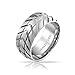 Produktbild Bling Jewelry Herren Mechaniker Auto Racer Reifen Laufband Ring für Männer für Biker Matt gebürstet Silber Ton Edelstahl 8MM