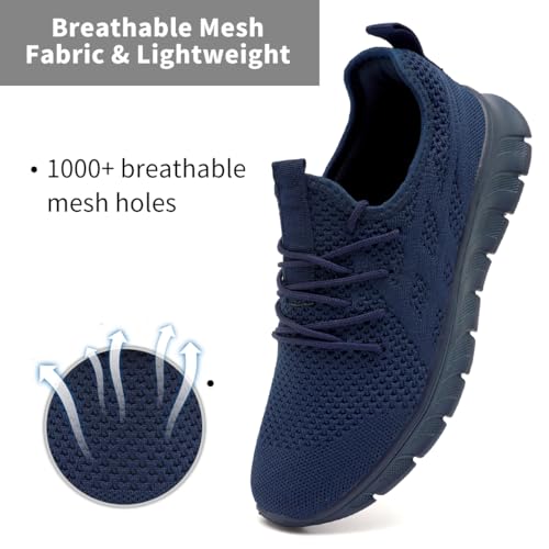 Image of Men's Mesh Breathable Sneakers Lightweight Non Slip Walking Shoes Athletic Running Gym Trainers