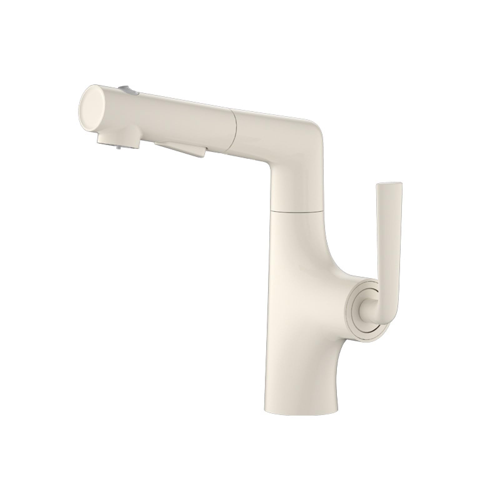 Fanjubei Milky White Bathroom All-Copper Hot And Cold Pulled Noodles Basin Faucet