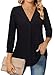 Amrto Blusen Damen Lässig Schwarzes 3/4 Arm Oberteil Damen Casual Blusenshirt Top Damen Blusentops Tshirt Damen Bluse Elegant Tshirt Damen Blusen Modern Shirt Schwarz Damen, XL Bluse günstig Kaufen-Amrto Blusen Damen Lässig Schwarzes 3/4 Arm Oberteil Damen Casual Blusenshirt Top Damen Blusentops Tshirt Damen Bluse Elegant Tshirt Damen Blusen Modern Shirt Schwarz Damen, XL