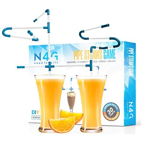 Need For Gift - Building Straws Game - DIY Construction Pipe Blocks Sticks Toys Reusable Flexible - Gift For Boy Girl Kids Teens Her Him Funny Craft Milkshake Party Bag Christmas Stocking Filler Cover