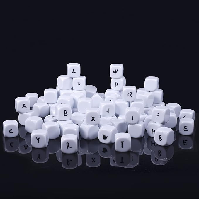 MOREL 25 MM DICE Blank Large Blank DICE 6-Sided Game DICE Set for Board Game Learning Crafts DIY Numbers 50 Pieces (Pack of 50) 3