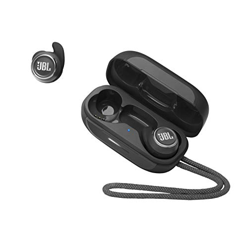 JBL Reflect Mini NC TWS ワイヤレスインイヤースポーツヘッドフォン、ノイズキャンセリング、IPX7 防水、Bluetooth および人間工学に基づいたデザイン、ブラック