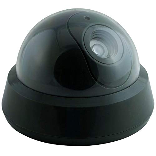 Dummy Fake Security Surveillance CCTV Dome Camera with One Red LED Light Outdoor Indoor Wireless Home Cam System Battery Powered Realistic Look for Home or Business Anti-Theft 2 pack