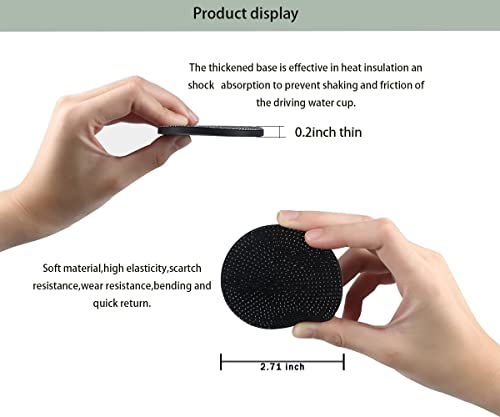 2 Pack Posavasos para Carro, Inserto Universal Negro miniatura 5
