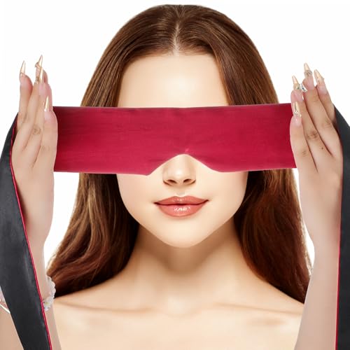 Andibro Masque pour les yeux en satin doux, confortable et réglable, protection des yeux...