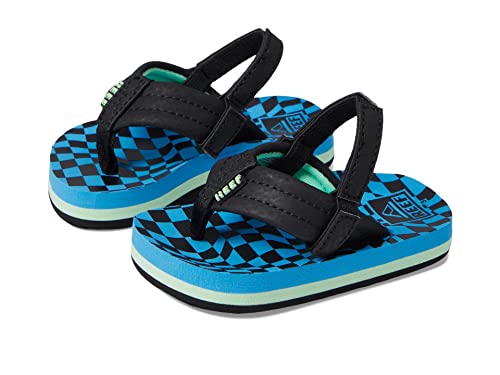 REEF Kids Boys Sandals, Little Ahi, Swell Checkers, 4 - image 1