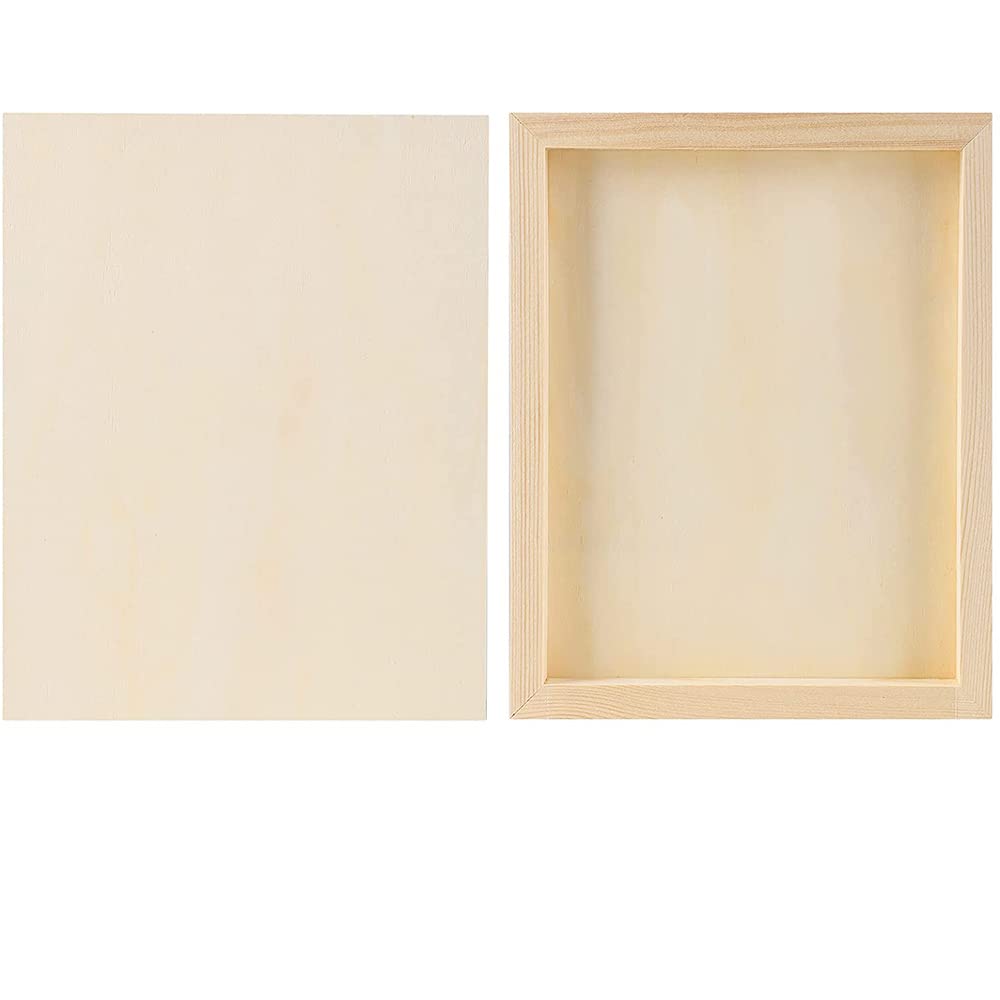 Cenpek Grain 2 Pack Wood Panels Unfinished Wood Canvas Wooden Panel Boards For Painting Pouring Arts Use With Oils Acrylics-20 * 30Cm