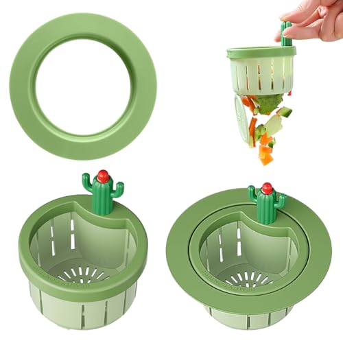 Colador para Fregadero de Cocina con Diseño Cactus Verde