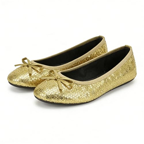 Image of Women's Foldable Ballet Flats - Portable Flat Shoes for Travel and Wedding that Fit in Your Purse