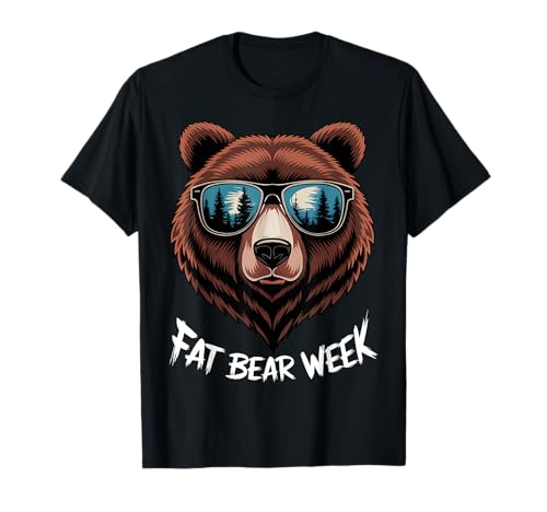 Fat Bear Week Retro Bear Sunglasses Nature Lovers T-Shirt