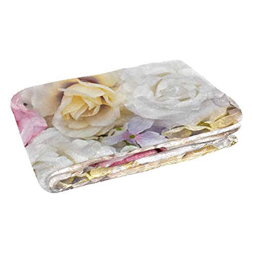 Couverture chaude et légère à fleurs pour nuits fraîches
