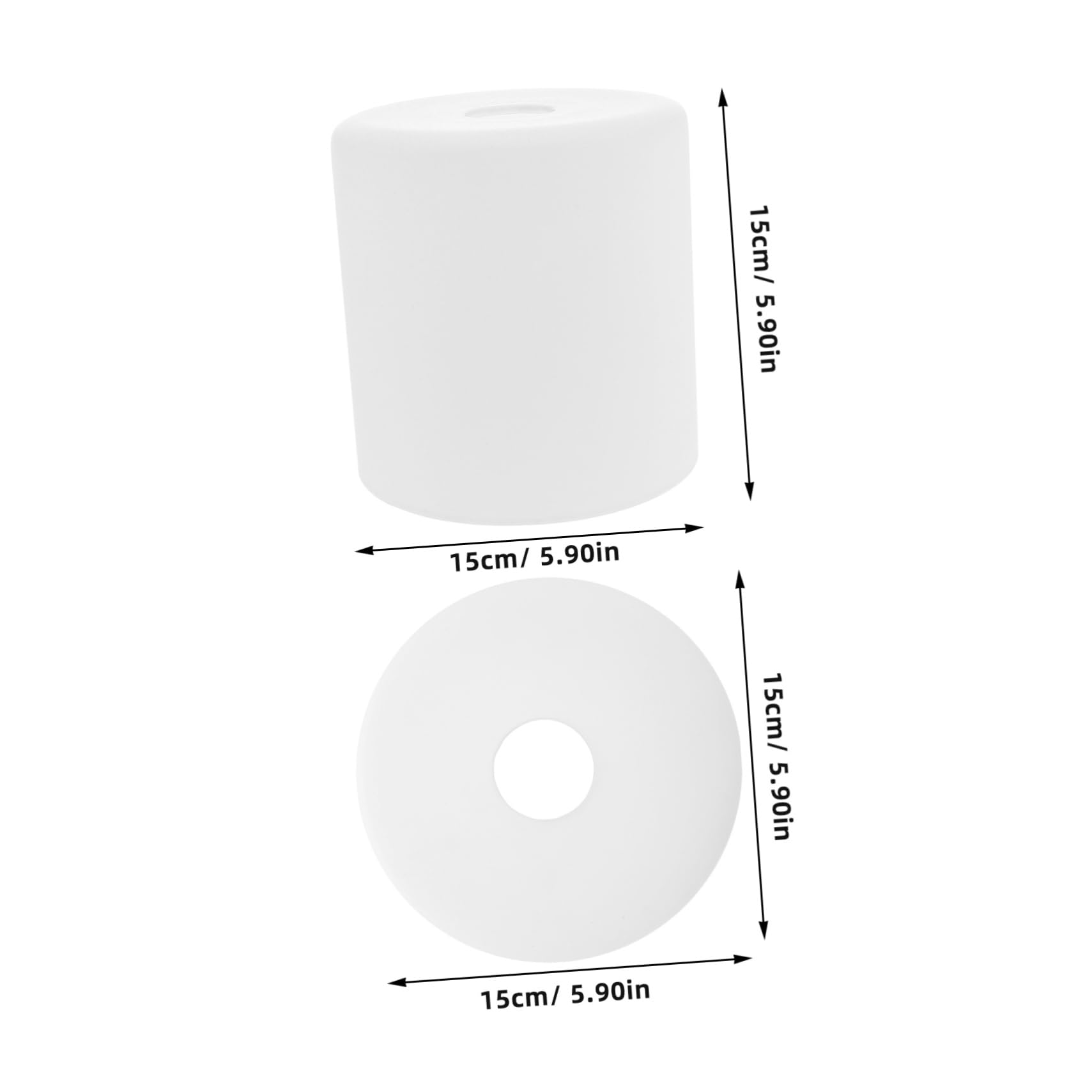 Uonlytech Cylinder Glass Lampshade for E27 Pendant Light Frosted Milky White Shatter-Resistant Ceiling Lamp Shade 6 Inch for Home Office Decor - Image 2