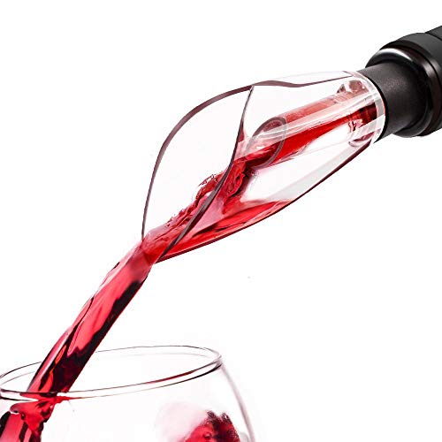 EZBASICS Wine Aerator Pourer-Wine Decanter Glass Tulip Spout Wine Pourer Aerator for Wine Bottle