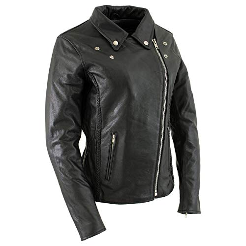 Image of Milwaukee Leather Women's Classic Premium Leather Motorcycle MC Style Riding Jacket