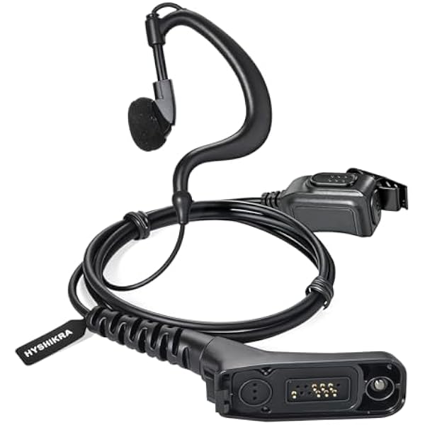 Słuchawka z mikrofonem Multi Pin zestaw słuchawkowy kompatybilny z Motorola DP3400 DP4400 DP4800 DGP4150 XiR-P8200 Xpr-6300 dwukierunkowe radio (kształt G, 1)