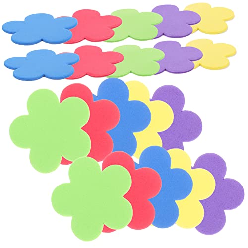 Toyvian 50 Stück Blumenaufkleber für Belohnungssticker für Kindergarten DIY Bastelmaterial für Kreative Projekte Große Schaumstoffblumen Vielseitig Einsetzbar