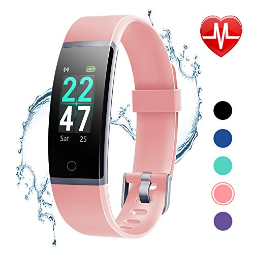 LETSCOM Fitness Tracker with Heart Rate Monitor, Color Screen Activity Tracker Watch, IP68