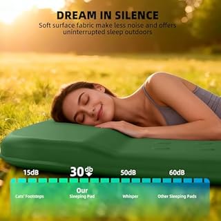 KASIMO Materassino autogonfiabile da campeggio, valore R 9,5, ultra spesso, in memory foam, con cuscino, compatto e leggero, gonfiabile, per esterni, auto, tenda e viaggi