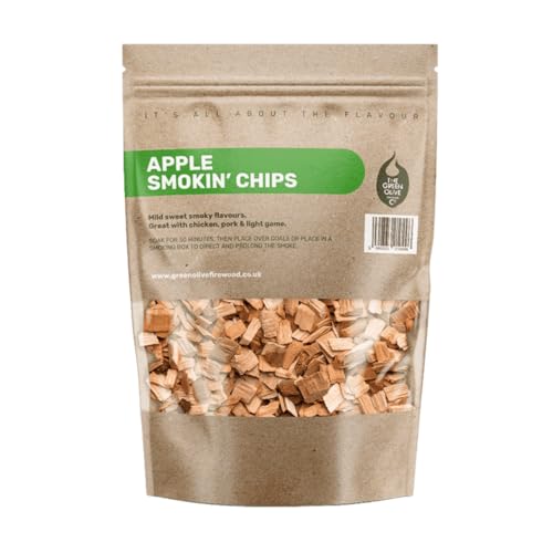 Leña de oliva verde – Astillas de madera para ahumar, 3 L – astillas de madera para barbacoa, ideal para barbacoas o ahumadores – Chips de madera para ahumar sabores, para ahumar carne, pescado e