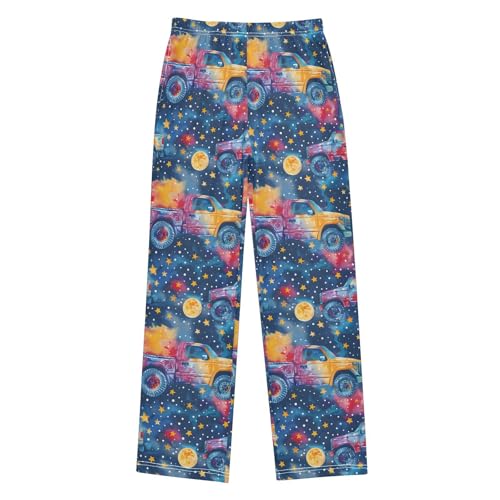 Pajama Pants Trucks Moons Stars PJ Bottoms Sleepwear Lounge Sleep Pant with Pockets