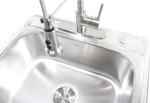 25 Inch Top-Mount/Drop-In Stainless Steel Kitchen Island/Bar Sink - 18 Gauge #TOP6