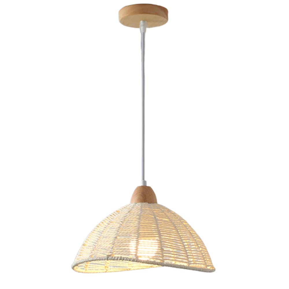 Suspension corde de chanvre E27 pour îlot de cuisine style bohémien